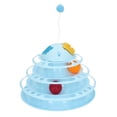 thumbnail image 4 of Cat Tower Track Toy, Interactive Detachable Durable Interesting Cat Turntable Ball Toy 4 Level PP With Plush Ball For Cat Blue, 4 of 8
