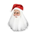 thumbnail image 2 of Santa Full Head Latex Realistic Accessory with White Beard and Festive Red Hat, 2 of 5