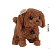 thumbnail image 2 of 7.08Inch Walking Dog with Bell Interactive Electronic Pet Stuffed Animals Plush Toys, Perfect Birthday Christmas Valentines Anniversary Easter Holiday Gifts, Easter Basket Stuffers, 2 of 5
