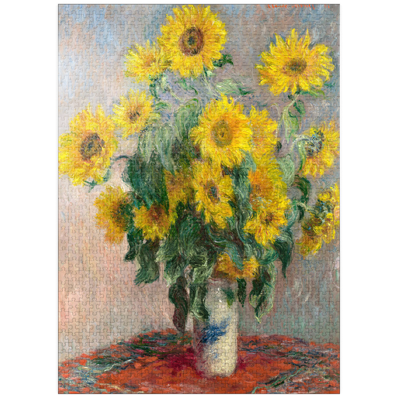 MyPuzzle - Bouquet Of Sunflowers 1881 By Claude Monet - Premium 1000 Piece Jigsaw Puzzle for Adults