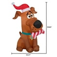 Airblown Inflatables 5 Foot Christmas Puppy SCOOB with Peppermint Bone