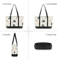 thumbnail image 6 of FORMRS Canvas Laptop Tote Bag for Women with 15.6" Computer Compartments Shoulder Handbag, Bunnies and Carrots, 6 of 7