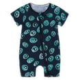 thumbnail image 1 of EDFBUYKRS Été Bébé Manches Courtes Bébé Imprimé Double Fermeture Éclair Combinaison de Bébé pour Hommes, 1 of 3