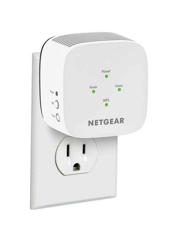 NETGEAR - AC1200 WiFi Range Extender and Signal Booster, Wall-plug, White, 1.2Gbps (EX6110)