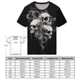 thumbnail image 6 of GHUALURU Men's Skull Graphic T-Shirt Smoke Print Tee Casual Streetwear Crewneck Short Sleeve Shirt, 6 of 6