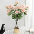 thumbnail image 4 of 1Pc 6-Head Artificial Fake Cloth Dahlia Flower Wedding Party Home Desktop Decor, 4 of 8