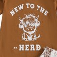 thumbnail image 6 of CAUYDY Baby Girl Clothes Set Preemie Girls Short Sleeved Bodysuit Infant Fall Winter Romper Newborn Going Home Outfit 0 3 6 9 12 18 24 Months Sizes 3-6 Months,Brown, 6 of 7