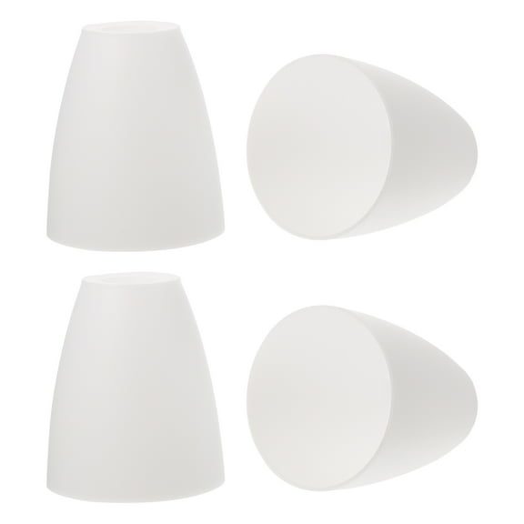 4Pcs Simple Plastic Lampshade Chandelier Lamp Shade for Home White