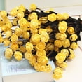 thumbnail image 3 of Artificial Flowers Decorative DIY Party Desktop Roses Bouquet Bedroom Romantic Table Simulation Home Room Decor Outdoor Yellow, 3 of 7
