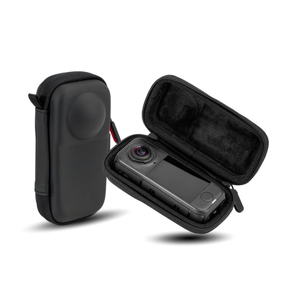 Mini Storage Case for Insta360 X4 Air Camera,PU Dustproof Protective Bag with Carabiner, Compact Portable Camera Protection Accessory