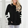 thumbnail image 2 of EHRWE Women's Color Block Lace Sexy Fashion Long Sleeve Casual Top Fashion Clothes, 2 of 6