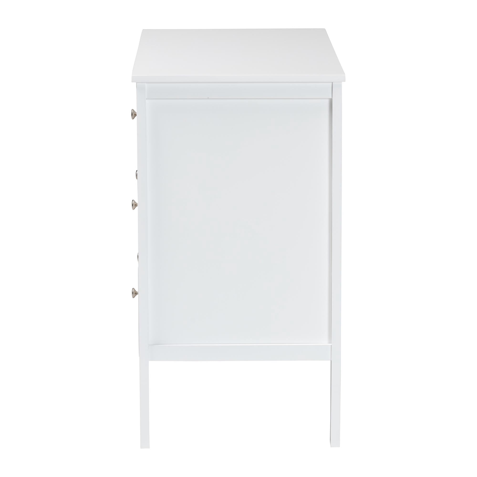 Baxton Studio Lara Modern Dresser, 6-Drawer, White