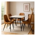 thumbnail image 4 of Set 2 Sillas para Comedor Tipo Piel Acolchadas Textura Suave cafe, 4 of 7