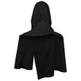 thumbnail image 4 of Hvyesh Adult Medieval Renaissance Hooded Cowl Scarf Shawl Cape Halloween Cosplay Costume Accessories, 4 of 4