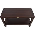 thumbnail image 2 of Rectangular Teak Shower Stool or Bench with Shelf in Brown Finish, 2 of 3