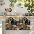 thumbnail image 4 of Vintage Black Bears Microfiber Kitchen Towel, Abstract Country Plaid Fish Retro Soft Absorbent Dish Towels, Quick Drying Washable Dishcloths for Kitchen Cleaning, Drying Dishes, 18x28 Inches, 4 of 9