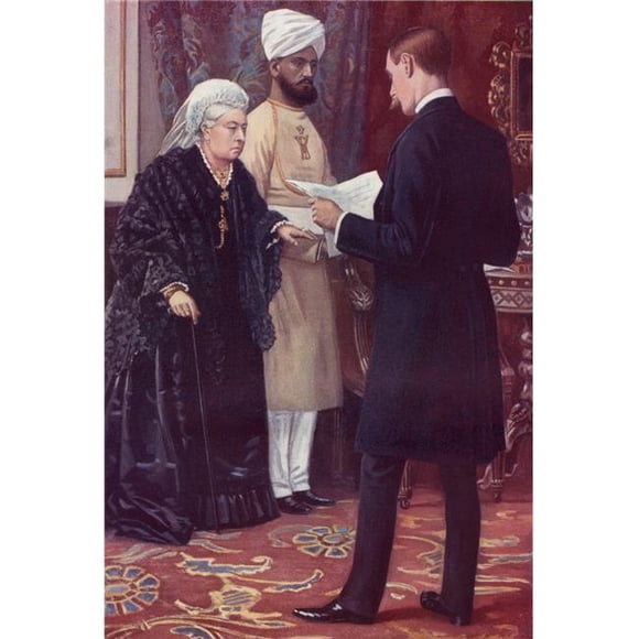 Queen Victoria Listening to A Dispatch From The Front During The Second Boer War From The Book South Africa & The Transvaal War by Louis Creswicke Published 1900 Poster Print, 24 x 34 - Large