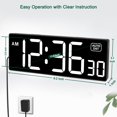 thumbnail image 3 of Reloj de pared digital Soobest con pantalla LED de 10 pulgadas con segundos, 3 of 7