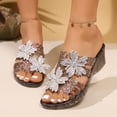 thumbnail image 2 of Ticikt Women's Jelly Sandals Slingback Bling Beach 80s 90s Retro Flat Shoes, 2 of 9