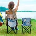 thumbnail image 5 of 600D Oxford Camping Chair Portable Foldable Chair Supports 220 lbs for Picnic, Fishing, Backpacking Butterflies and Circular Motif, 5 of 8