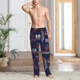 thumbnail image 5 of Mens Pajama Pants - Soft Sleep & Lounge Pants for Men, Nautical Style Sailboat Cuteness Casual PJ Bottoms Pants with Pockets, 5 of 5