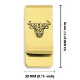 thumbnail image 2 of Stainless Steel Geometric Polygon Bull Animal Classic Slim Money Clip Credit Card Holder, 2 of 2