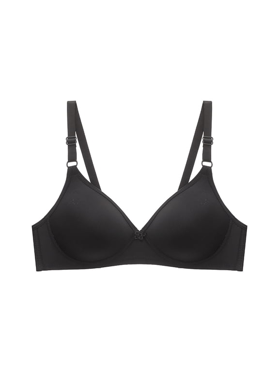 Bras for Women Plus Size Pullover Bra Feature V-Neck Longline Bra Style W-214 Black XXL