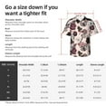 thumbnail image 5 of Sikiie Retro Red Black Roses Print Men's Hawaiian Shirt, Summer Beach Button Pocket Short Sleeve T-Shirt,Small, 5 of 7