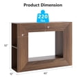 thumbnail image 3 of Ktaxon Modern Console Table with LED Light for Entryway, 43" Sofa Side Table with 4 Open Shelves Storage, Farmhouse Display Table Behind the Couch, Walnut Brown, 3 of 6
