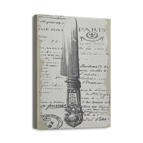 Vintage Kitchenware Wall Art Rustic Canvas Prints for Dining Room Home Decor (12x16inch)