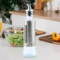 thumbnail image 5 of Stainless Steel Oil Dispenser Bottle with Measurement Scale | Automatic Opening & Closing Nozzle | 200ml 300ml 500ml Kitchen Oil Vinegar Bottle for Cooking | Silver, 5 of 7