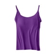 thumbnail image 5 of Inverlee Women's Cotton Plus Size Scoop Neck Cami Tank Top Thin Strap Sleeveless Basic Camisole Purple S, 5 of 9