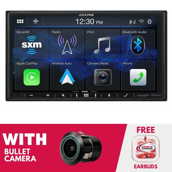 New Alpine ILX-407 7 Inch 2 DIN Digital Media With Backup Bullet Camera