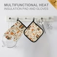 thumbnail image 4 of Yayeee Oven Mitts and Pot Holder Set of 2 Heat Resistant Kitchen Gloves Baking Hot Pad, Fall Book Shelf, 4 of 5