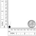 thumbnail image 3 of Gem Stone King 925 Sterling Silver Black Onyx Pendant Necklace for Women (0.80 Cttw, Gemstone December Birthstone, Round 6MM, With 18 inch Silver Chain), 3 of 5