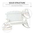 thumbnail image 6 of Outsunny Wooden Porch Rocking Chair, Wood Double Adirondack, White, 6 of 9
