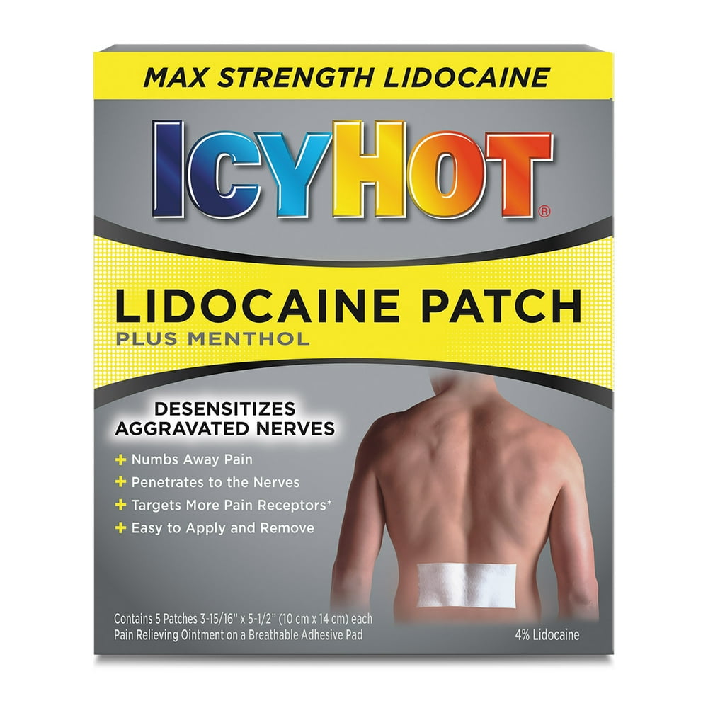 Icy Hot Lidocaine Plus Menthol Patch (5 Ct)
