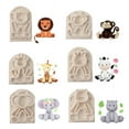 thumbnail image 2 of Silicone Fondant Mold Monkey Rabbits Cake Decoration Molds Elephant Giraffe Resin Sugarcraft Mold Epoxy Mold, 2 of 6
