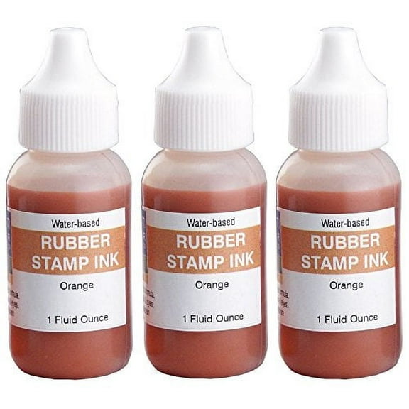 Infusion Stamp Ink Refill Bottles, 1-Ounce, 3-Pack, Orange