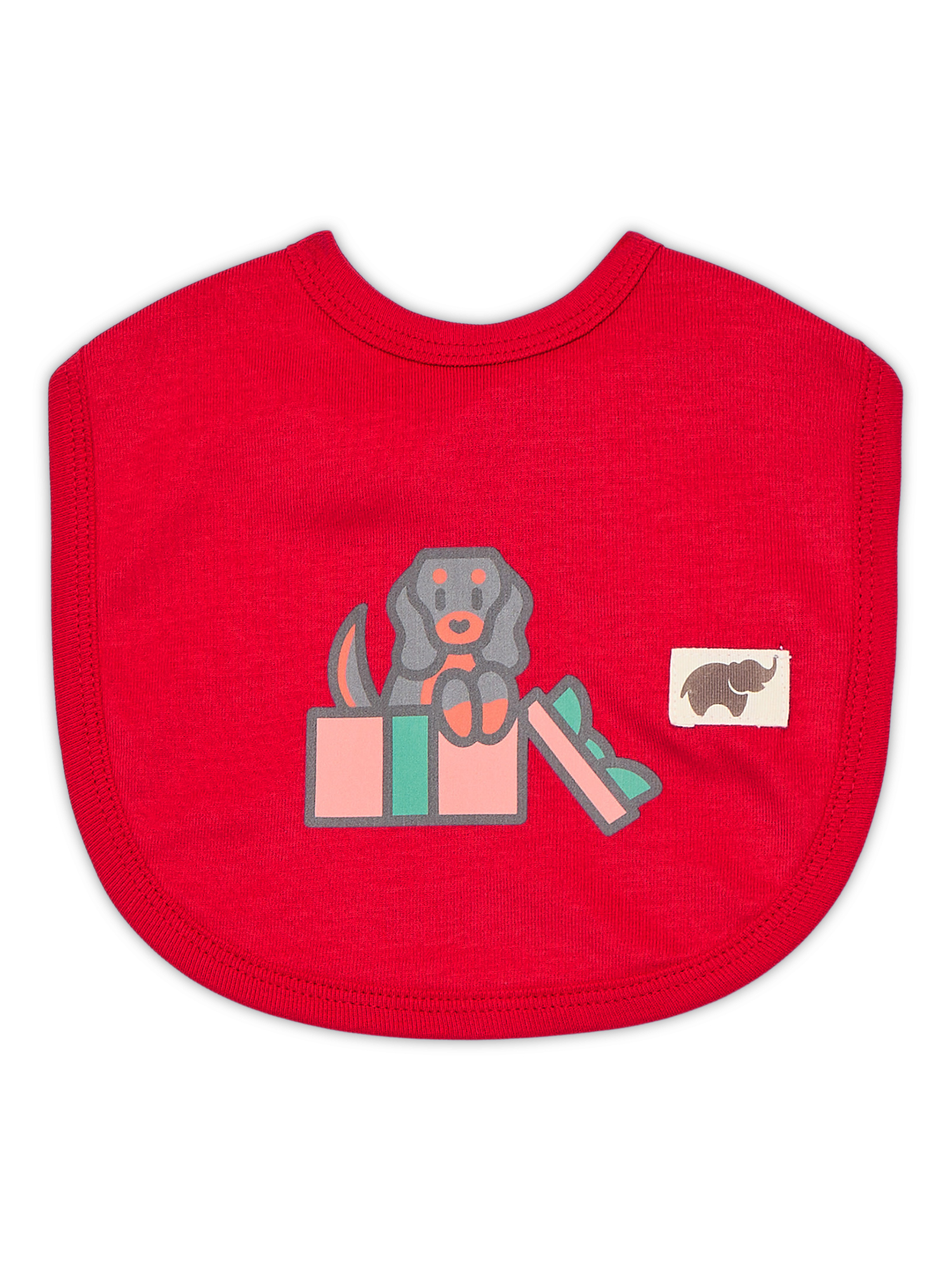 M+A by Monica + Andy Gender Neutral Baby Christmas Organic Cotton One Piece Pajamas and Bib Set, 2-Piece, Sizes 0M-24M