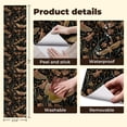 thumbnail image 5 of Peel and Stick Wallpaper 23.6in x 9.8ft Intricate Moth Lily Stems Metallic Ink Contact Paper Vinyl Waterproof Self Adhesive Wall Paper for Bedroom Shelf Cabinet Renter Friendly, 5 of 8