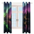 thumbnail image 3 of Aurora Starry Sky Window Curtain Panels Grommet Blackout Curtains Blackout Curtains for Living Room, 3 of 7