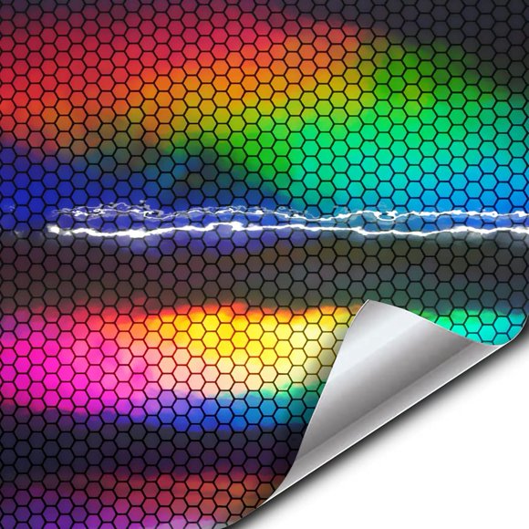 VViViD+ Vinyle Holographique Chromé pour Voiture (2 Pieds x 5 Pieds)