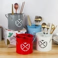 thumbnail image 3 of Neinkie Chopsticks Cutlery and Utensil Holder Kitchen Utensils Chopsticks Holder Drying Rack Basket Divided Compartments Quality Stainless Steel Large, 3 of 7
