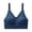 Navy, variant on Npasoilc Front Zipper Sports Bras for Women Solid Color No Underwire Adjustable Straps Full Coverage Fitness Yoga Bra
