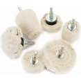 thumbnail image 1 of Polishing Accessory 6 Pieces Brush Set Cotton Velvet Polishing Wheel Conical, 1 of 5