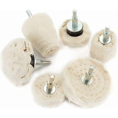 Polishing Accessory 6 Pieces Brush Set Cotton Velvet Polishing Wheel Conical