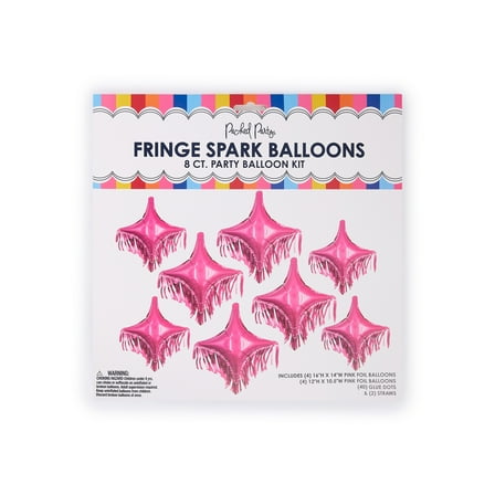 Packed Party Pink Sparkle Fringe Balloon Set