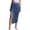 Navy*, variant on RUTAYY Women's Skirt Solid Color Button Irregular Slit Denim High Waist Long Skirt Daily Wear Holiday Vibrant Long Skirt