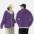 thumbnail image 4 of Lsque Purple Leopard Pattern UPF 50+ Lightweight Sun Protection Men's Women's Long Sleeve Shirt, Hoodie Performance -Large, 4 of 7